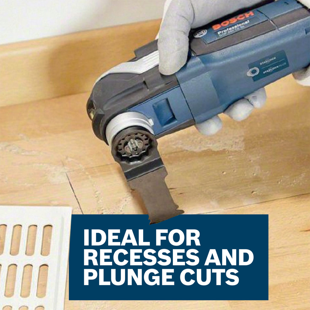 Bosch OSL114JF-3 1-1/4 In. Starlock Oscillating Multi Tool Bi-Metal Xtra-clean Plunge Cut Blade 3 pk.