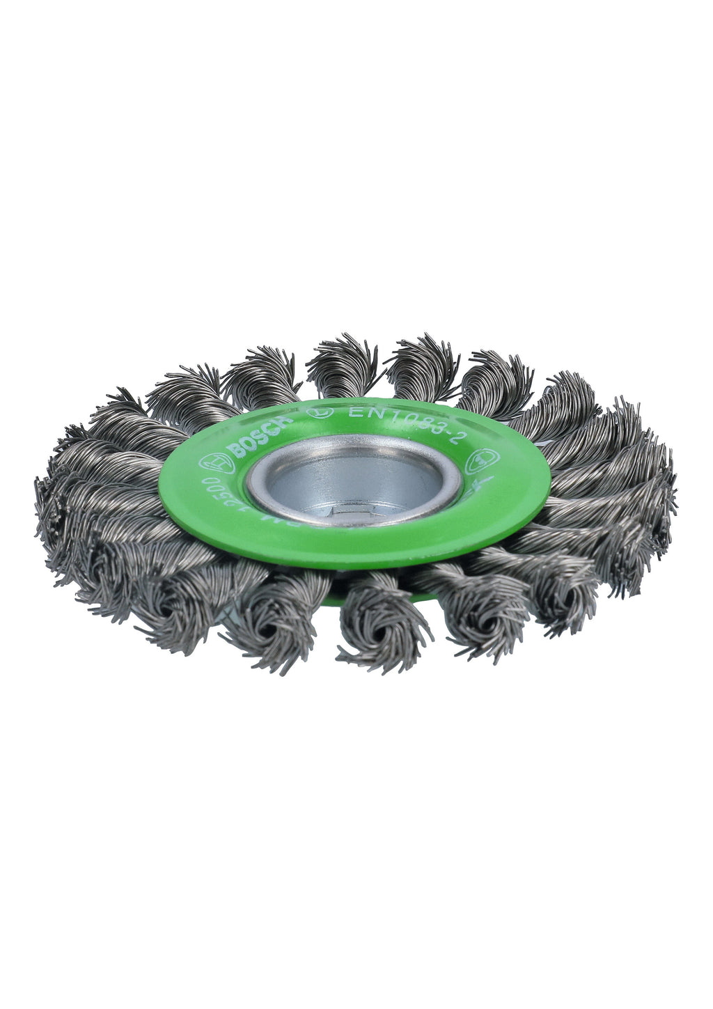 Bosch WBX429 4-1/2 In. Wheel Dia. X-LOCK Arbor Stainless Steel Full Cable Knotted Wire Wheel