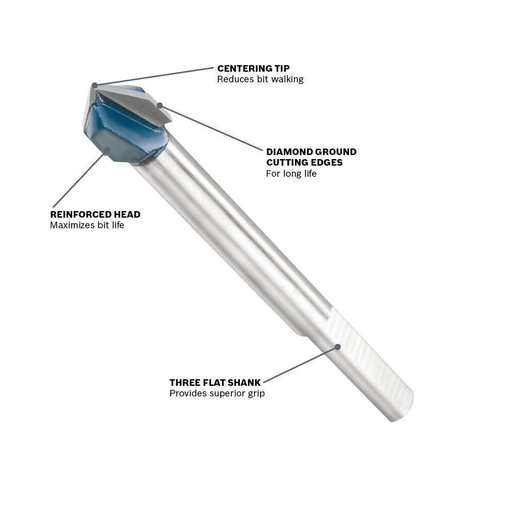 Bosch GT400 5/16 In. Glass and Tile Bit