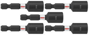 Bosch ITNS516B 5 pc. Impact Tough 5/16 In. x 1-7/8 In. Nutsetters (Bulk Pack)