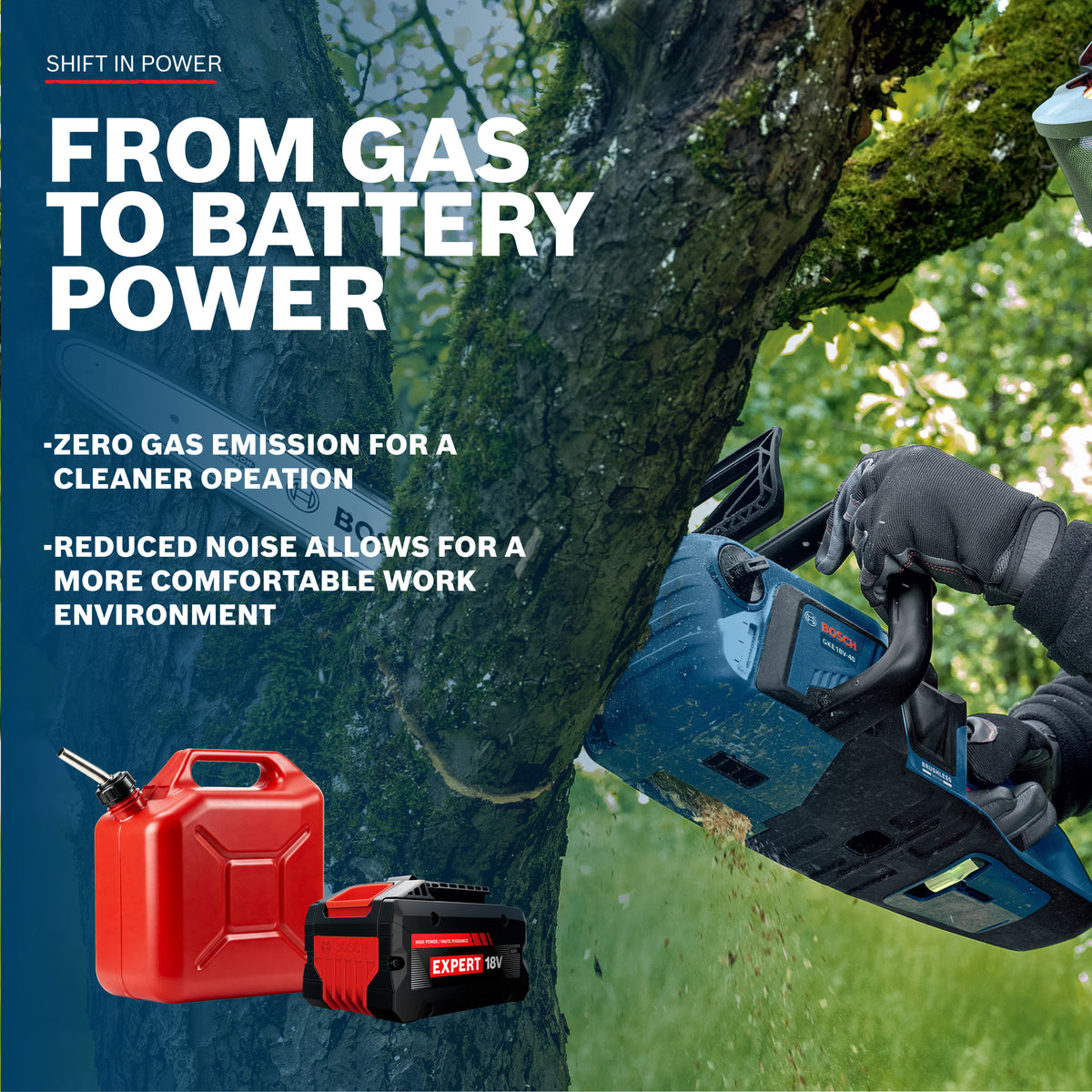 Bosch GKE18V-40N 18V 16 In. Chainsaw (Tool Only)