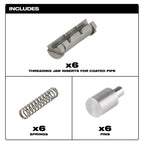 Threading Jaw Inserts for Coated Pipe