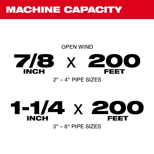 M18 FUEL™ Sewer Sectional Machine w/ CABLE-DRIVE™ Kit
