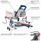 Bosch CM8S 8-1/2 In. Single-Bevel Slide Miter Saw