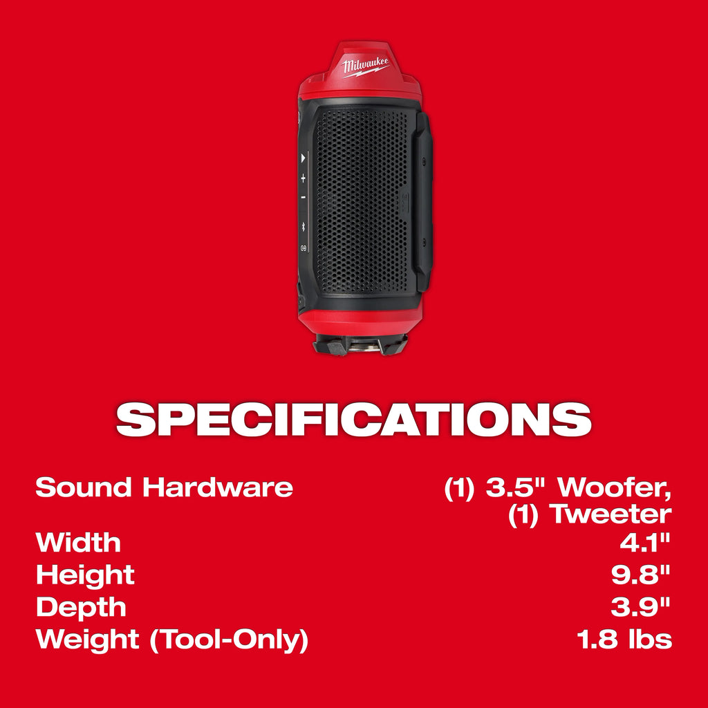 Milwaukee M12 Bluetooth Jobsite Speaker with  PACKOUT Compatibility | 2955-20