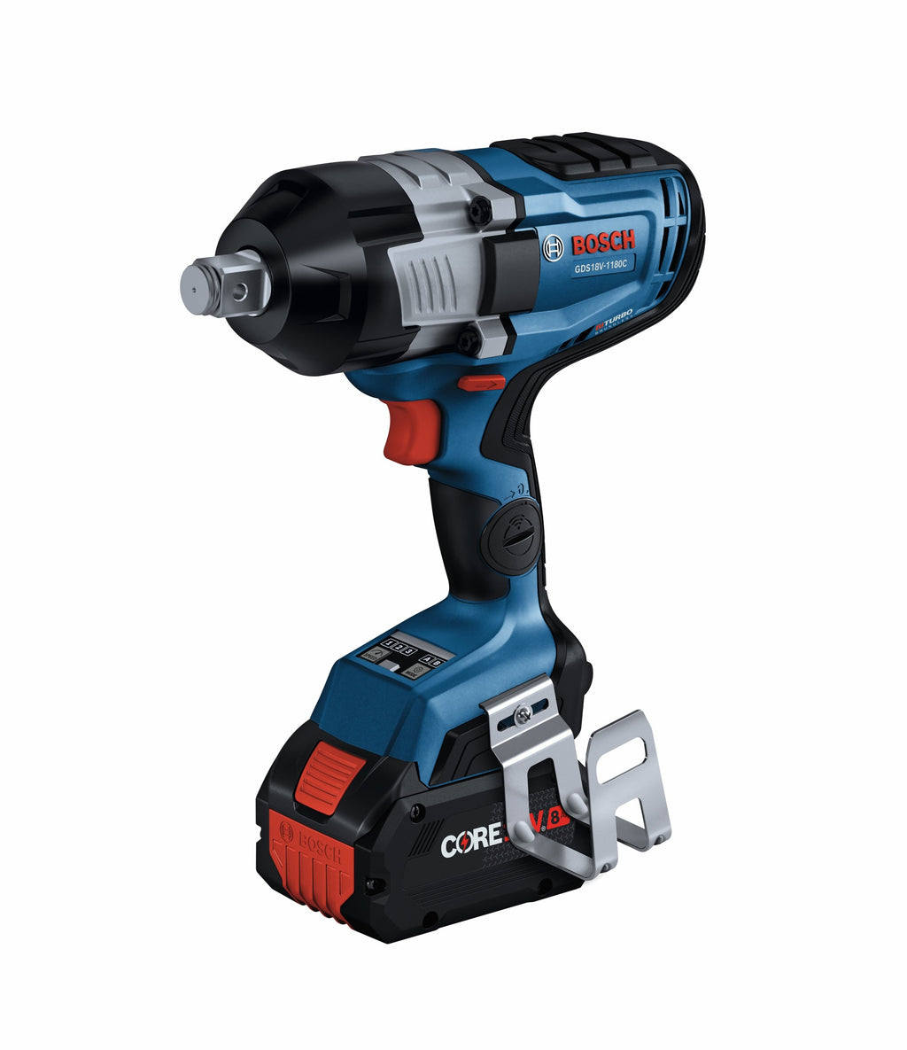 Bosch GDS18V-1180CB28 PROFACTOR 18V Connected-Ready 3/4 In. High Torque Impact Wrench Kit with Friction Ring and Thru-Hole and (2) CORE18V 8 Ah Batteries