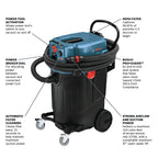 14-Gallon Dust Extractor with Auto Filter Clean and HEPA Filter