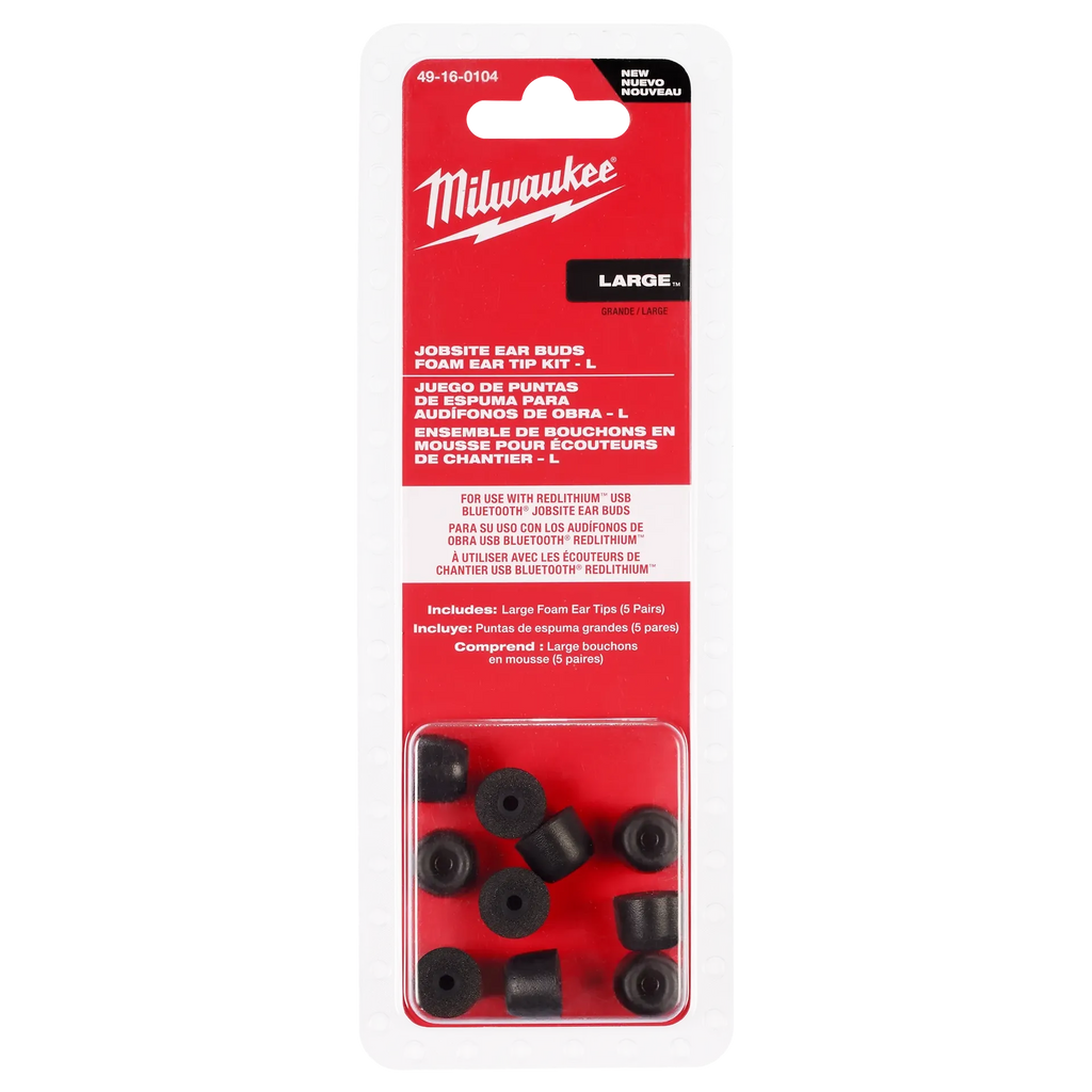 Jobsite Earbuds Foam Ear Tip Kit - L