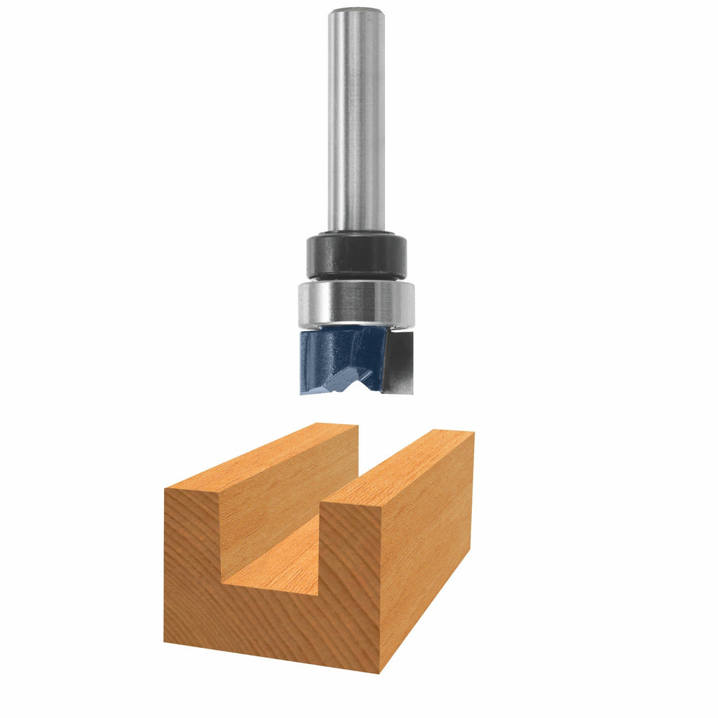 Bosch 85674M 1/2 In. x 1/4 In. Carbide Tipped 2-Flute Top Bearing Dado Clean Out Bit