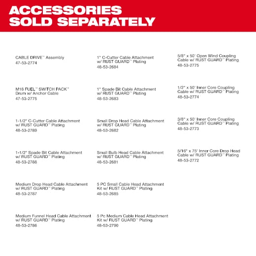 M18 FUEL™ SWITCH PACK™ Sectional Drum Machine with 5/8” Open Wind Cable