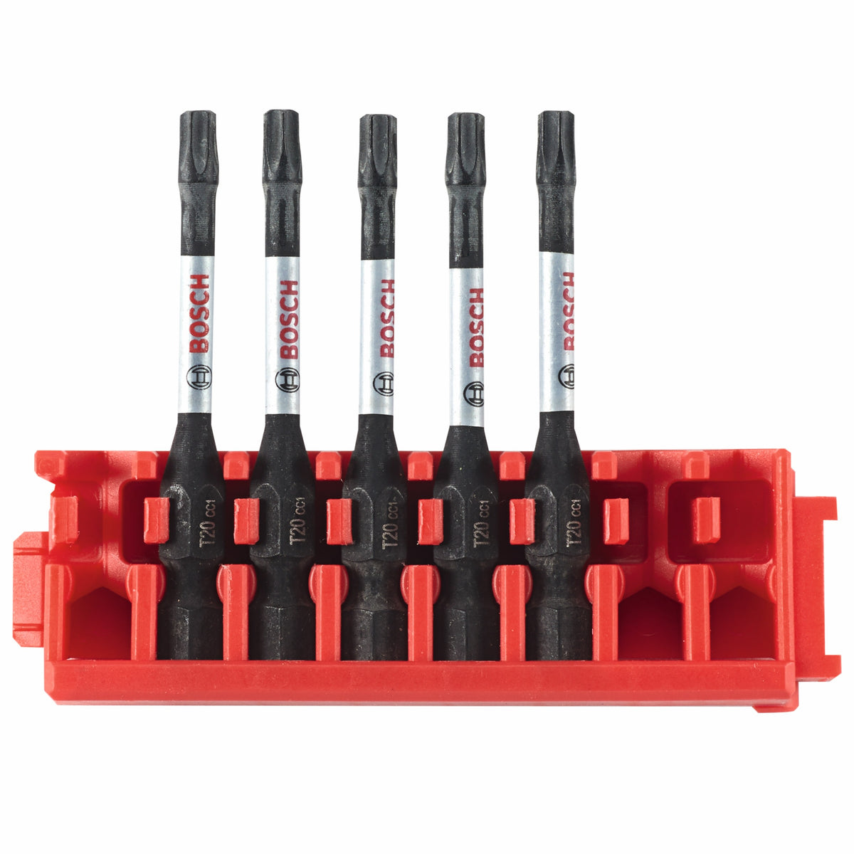 Bosch ITDT20205C 5 pc. Driven 2 In. Impact Torx #20 Power Bits with Clip for Custom Case System