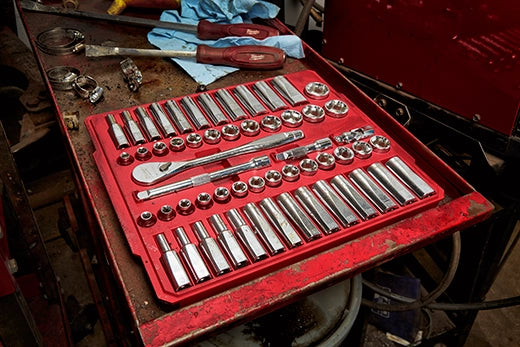 3/8" Drive 56pc Ratchet & Socket Set with FOUR FLAT™ SIDES - SAE & Metric