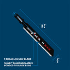 Bosch T130DG 1 pc. 3-1/4 In. 30 Grit Diamond for Hard Tile T-Shank Jig Saw Blades