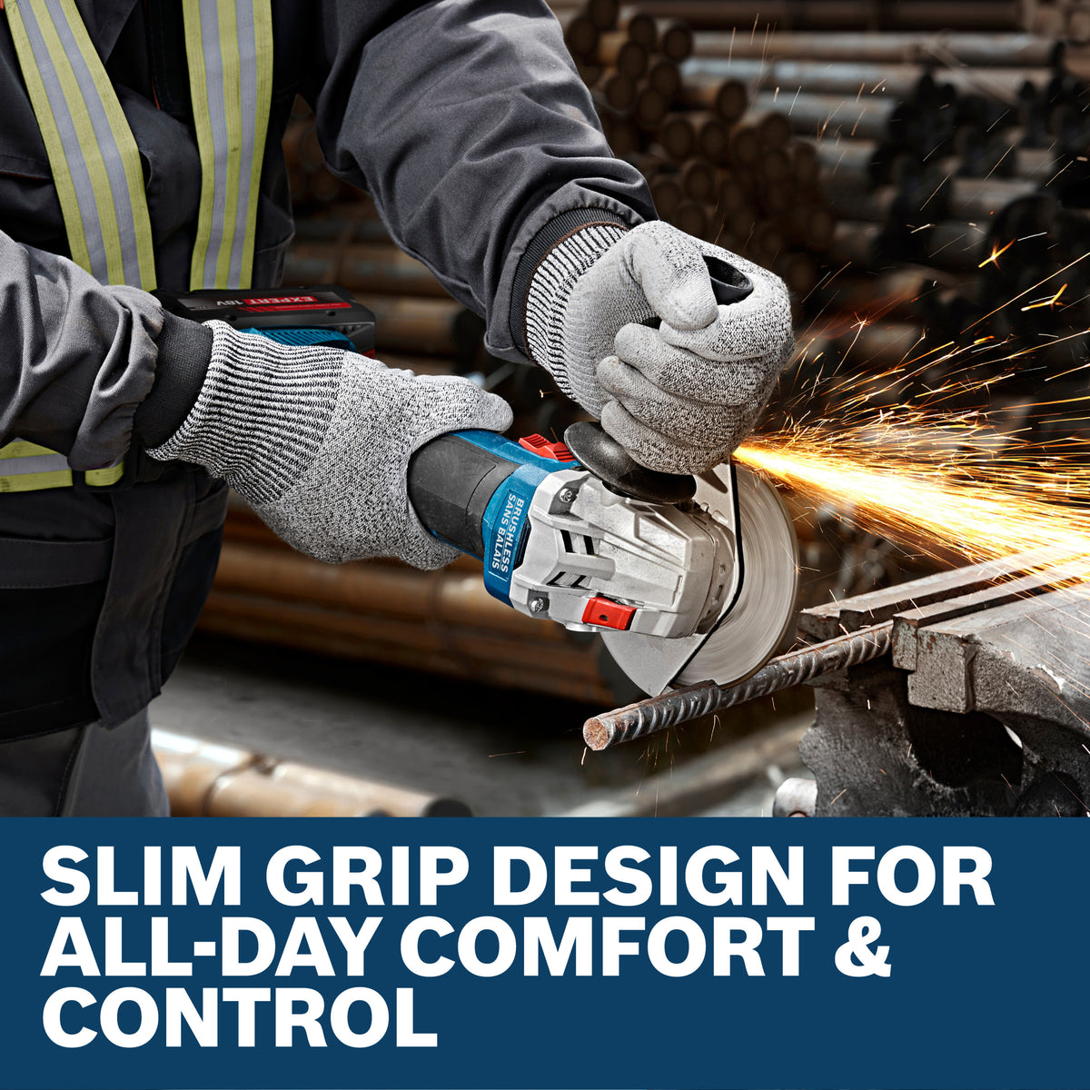 Bosch GWS18V-8-2N 18V Brushless 4-1/2 In. Angle Grinder with Slide Switch (Tool Only)