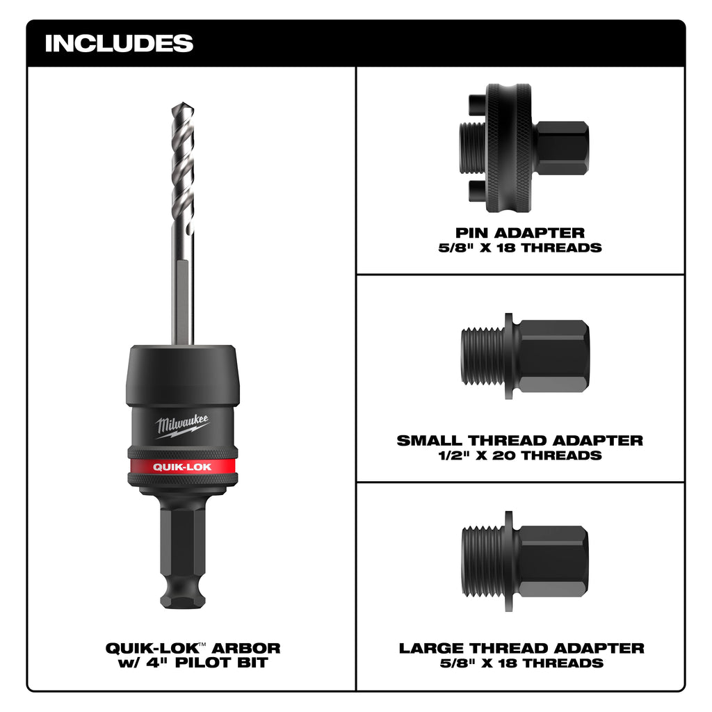 5PC QUIK-LOK™ Arbor Set