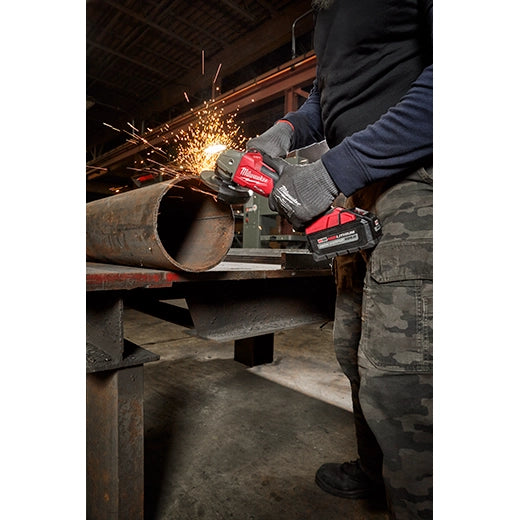 Milwaukee M18 FUEL 4-1/2" / 5" Braking Grinder Slide Switch, Lock-On | 2881-20