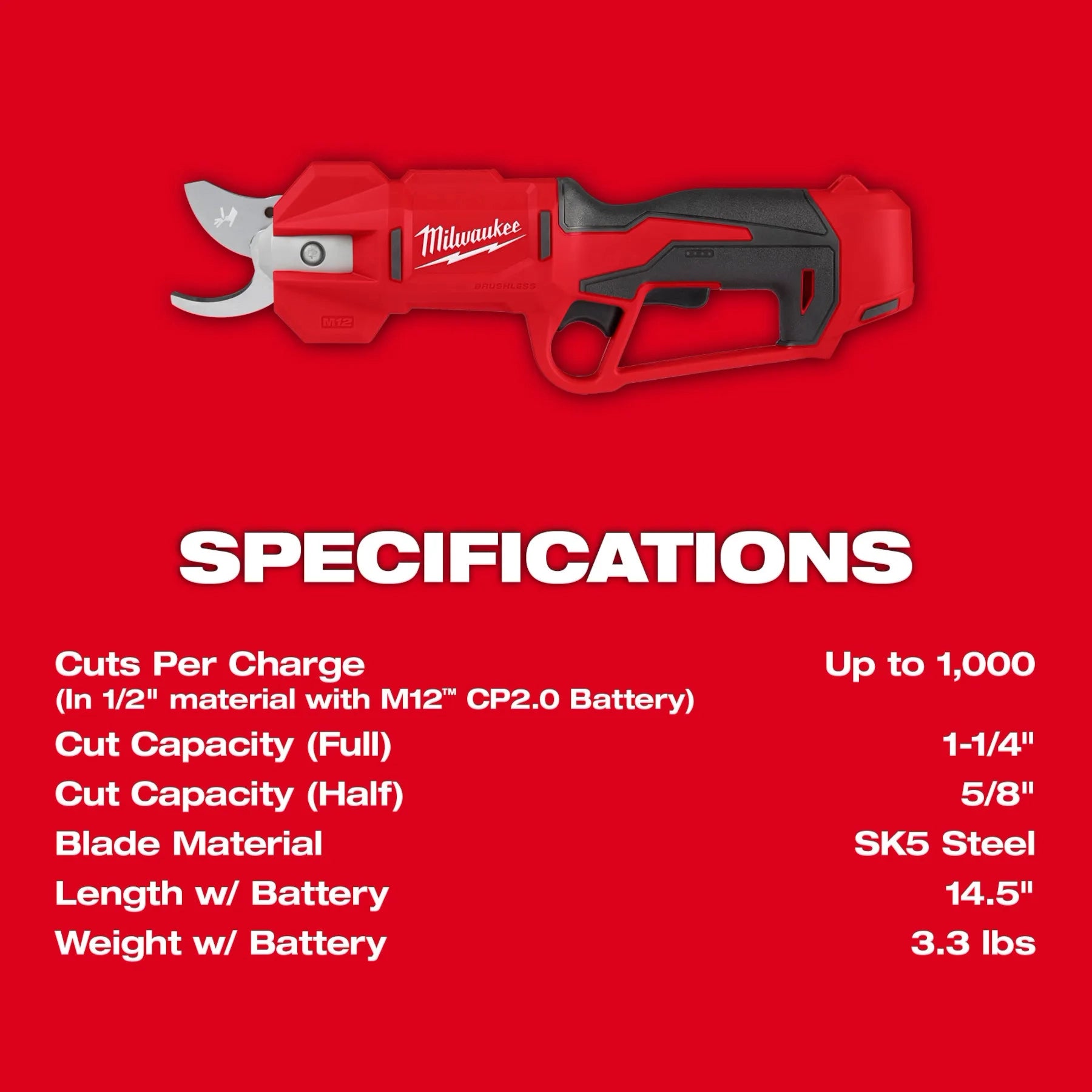 M12™ Brushless Pruning Shears