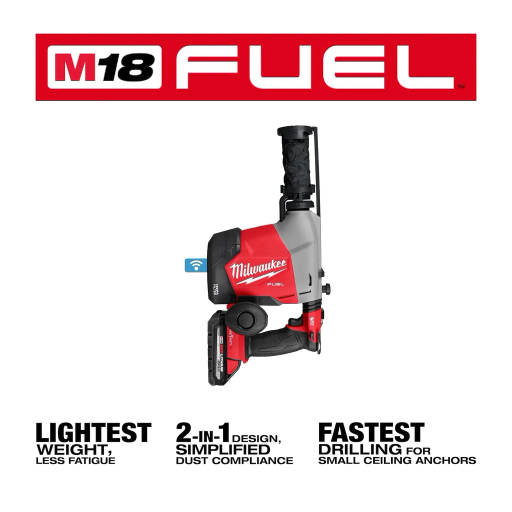 Milwaukee M18 FUEL Overhead Rotary Hammer with  Integrated Dust Extraction | 3311-22