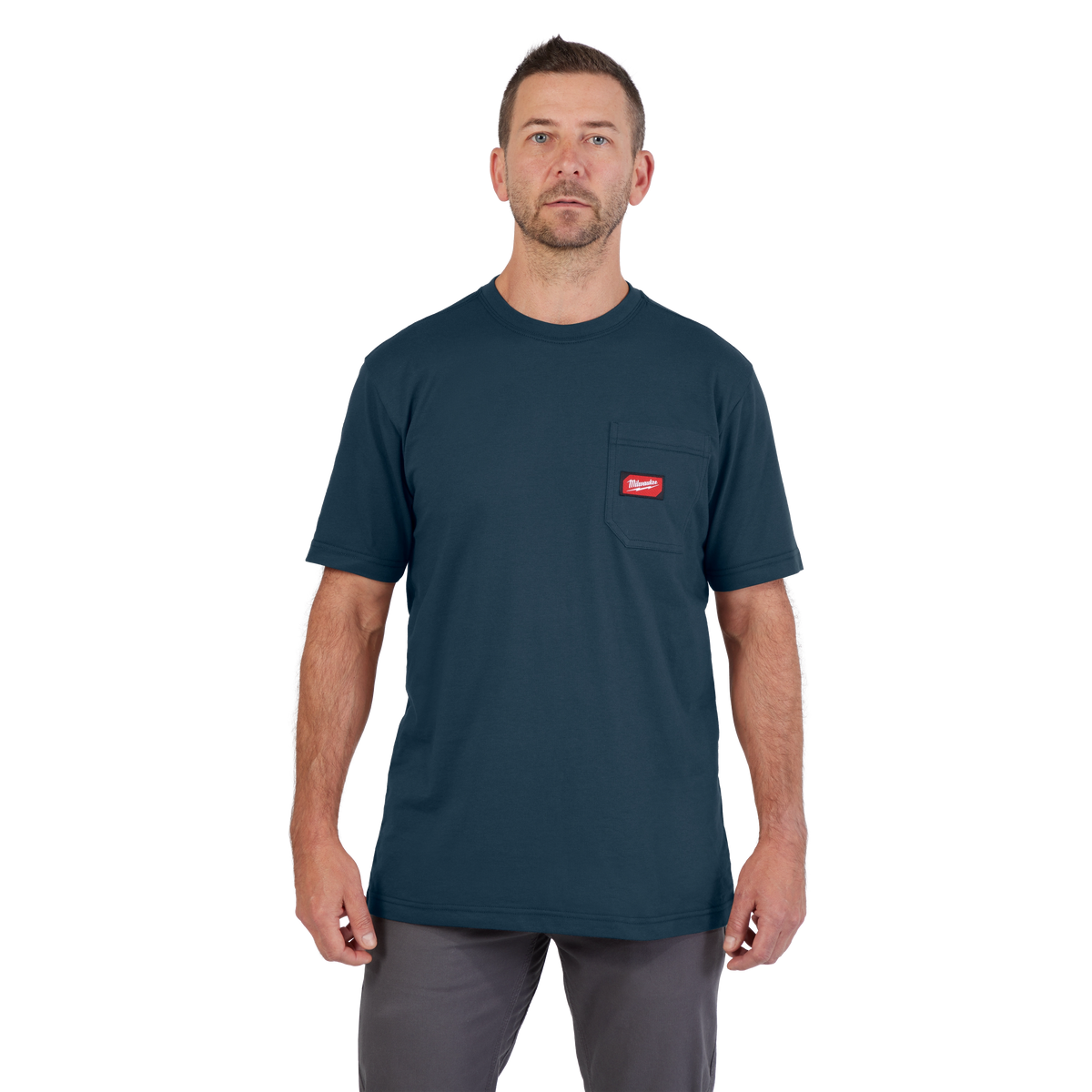 Milwaukee GRIDIRON Pocket T-Shirt - Short Sleeve - Blue
