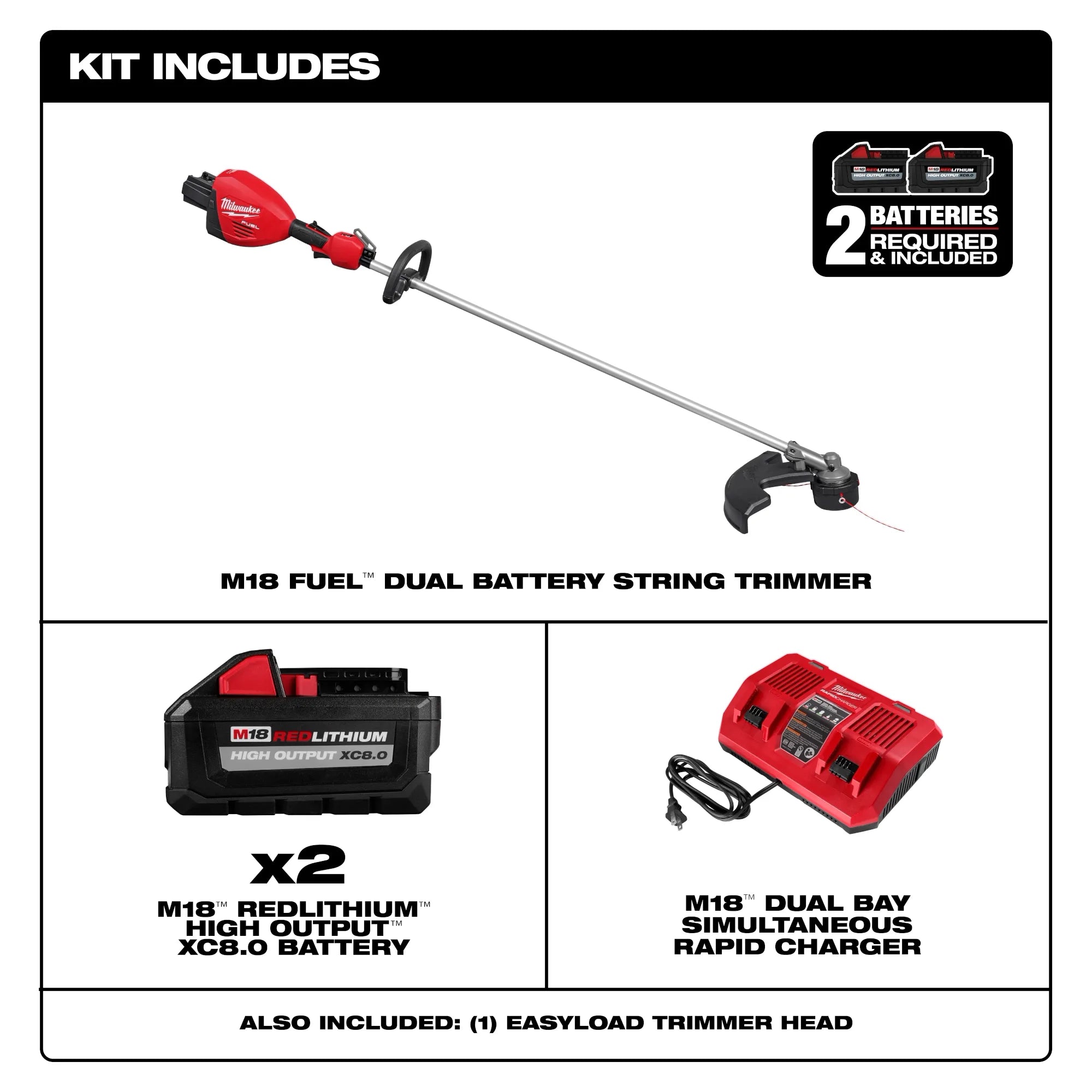 M18 FUEL™ 17” Dual Battery String Trimmer