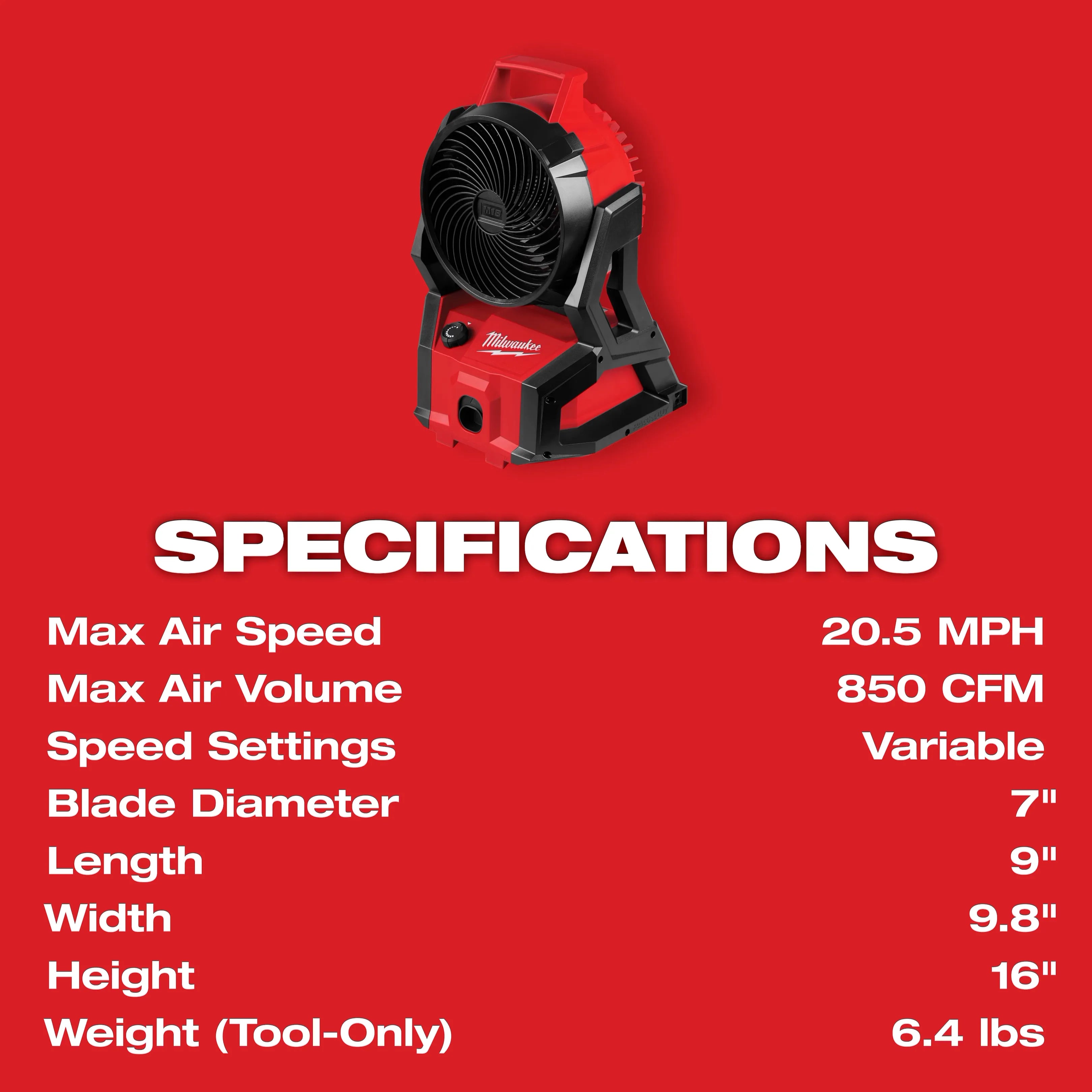 M18™ Brushless Fan w/ PACKOUT™ Compatibility