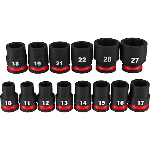 14PC SHOCKWAVE™ Impact Duty 1/2" Drive Metric Standard 6 Point Socket Set - 49-66-7013 - image 2