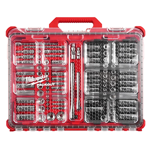 106pc 1/4" and 3/8" Metric & SAE Ratchet and Socket Set with PACKOUT™ Low-Profile Organizer