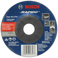 Bosch TCW27S450 4-1/2 In. .045 In. 7/8 In. Arbor Type 27A (ISO 42) 60 Grit Rapido Fast Fast Metal/Stainless Cutting Abrasive Wheel