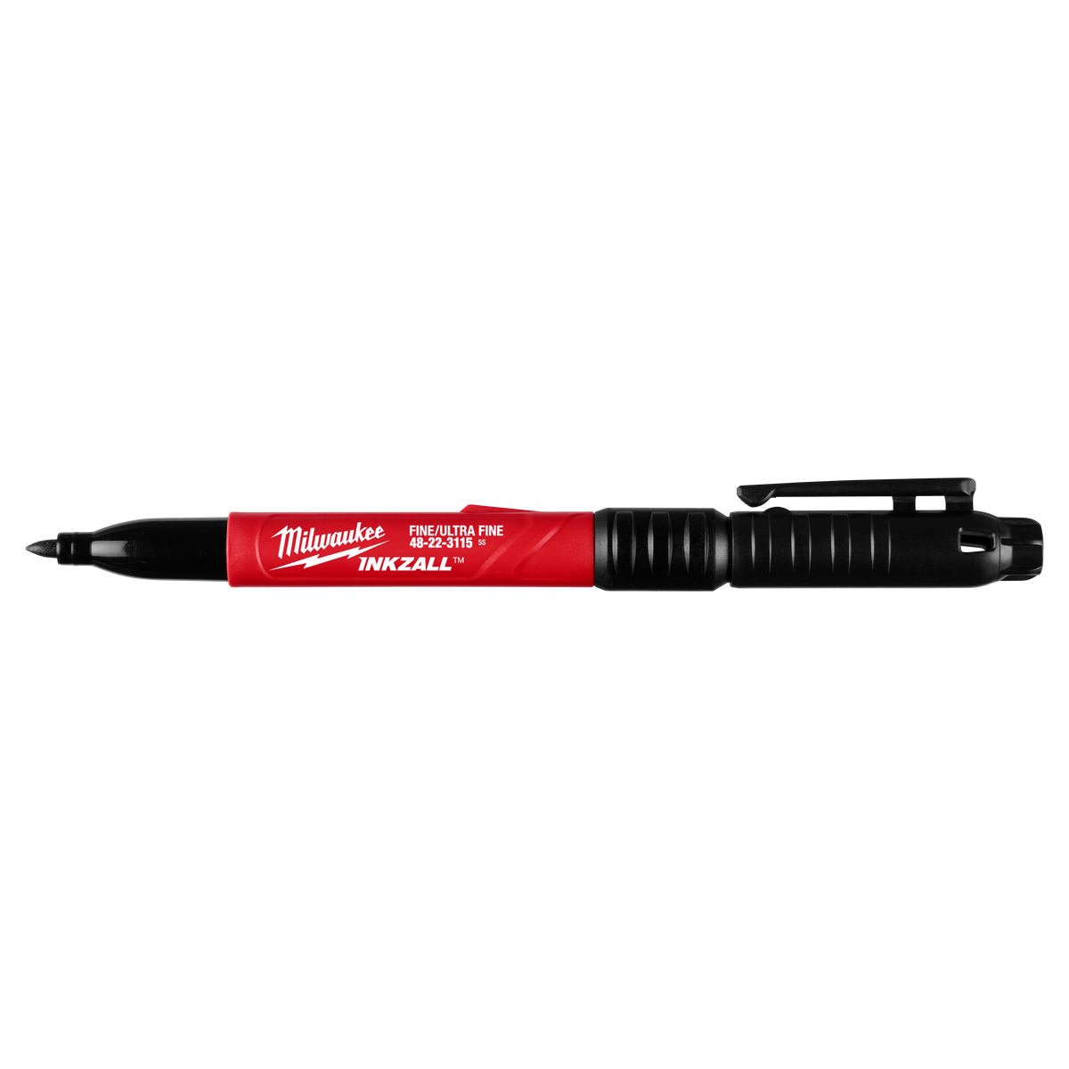 Milwaukee INKZALL Double Sided Black Jobsite Marker – Ultra Fine & Fine Point | 48-22-3115