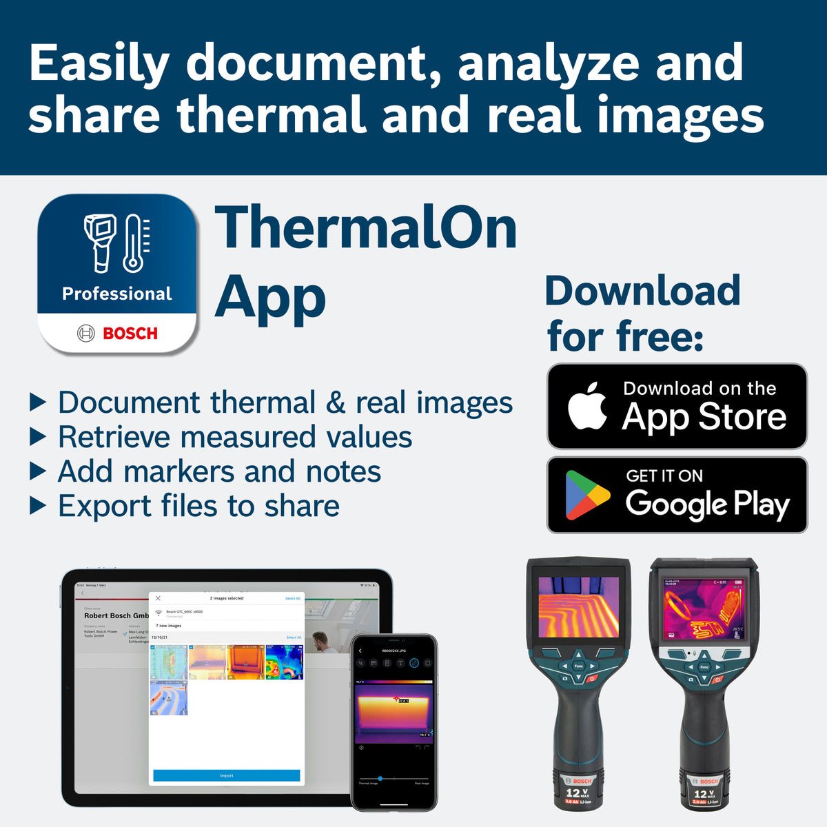 Bosch GTC400C 12V Max Connected Thermal Camera