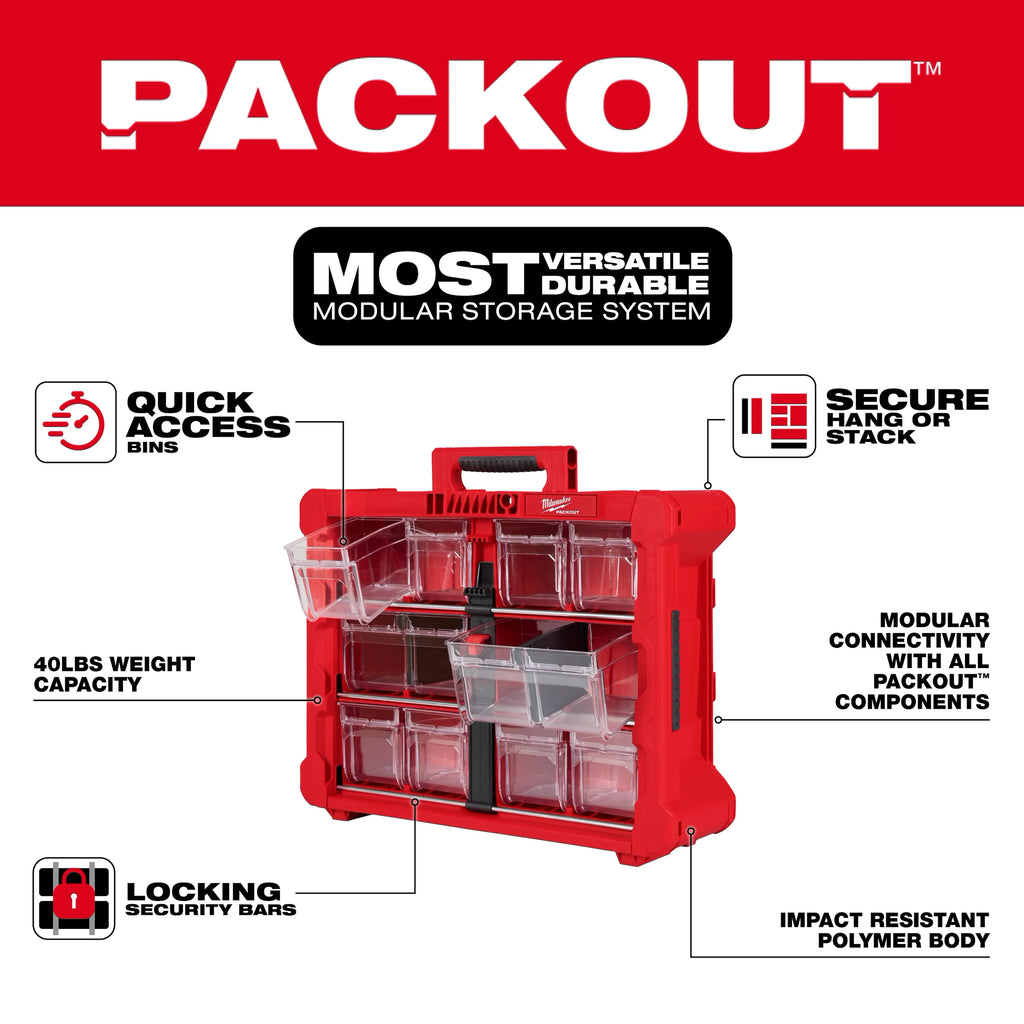 Milwaukee PACKOUT Tilt Bin Organizer | 48-22-8433