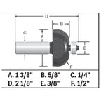Bosch 85207MC 1/2 In. x 5/8 In. Carbide-Tipped Cove Router Bit