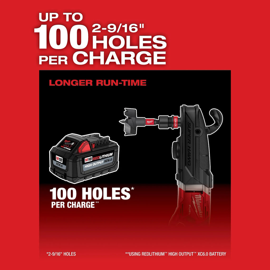 Milwaukee M18 FUEL SUPER HAWG Right Angle Drill with  QUIK-LOK | 2811-20