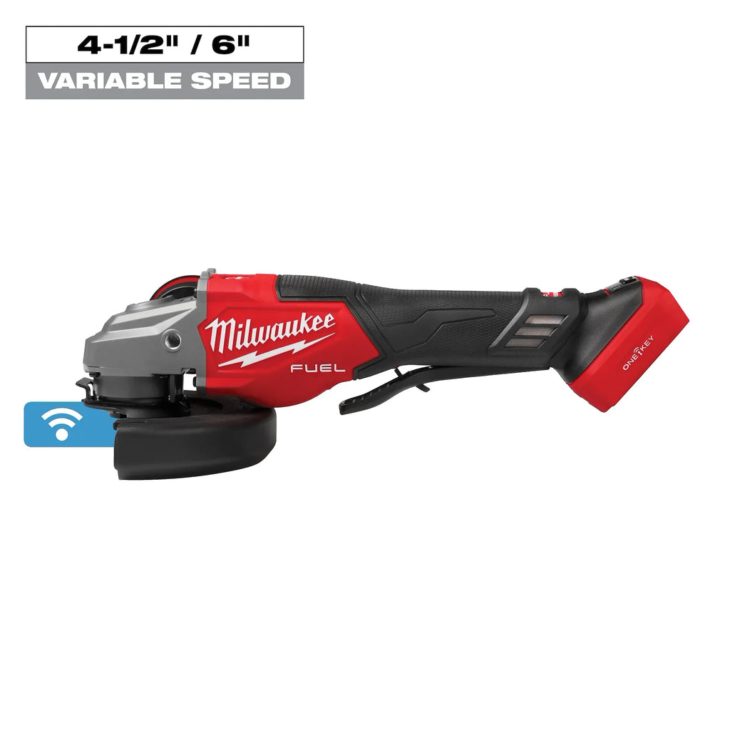 Milwaukee M18 FUEL 4-1/2"-6" Variable Speed Braking Grinder, Paddle Switch with ONE-KEY – Configuration Options
