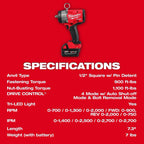 M18 FUEL™ 1/2" High Torque Impact Wrench w/ Pin Detent