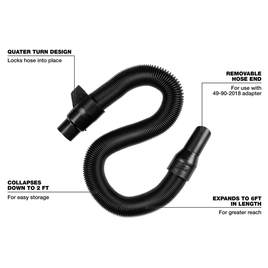 Milwaukee 1-1/4” x 2’ to 6’ Expandable Hose | 49-90-2014