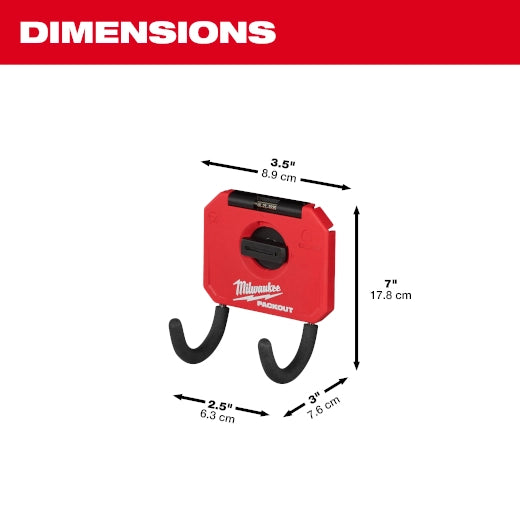 Milwaukee PACKOUT 3” Curved Hook | 48-22-8335
