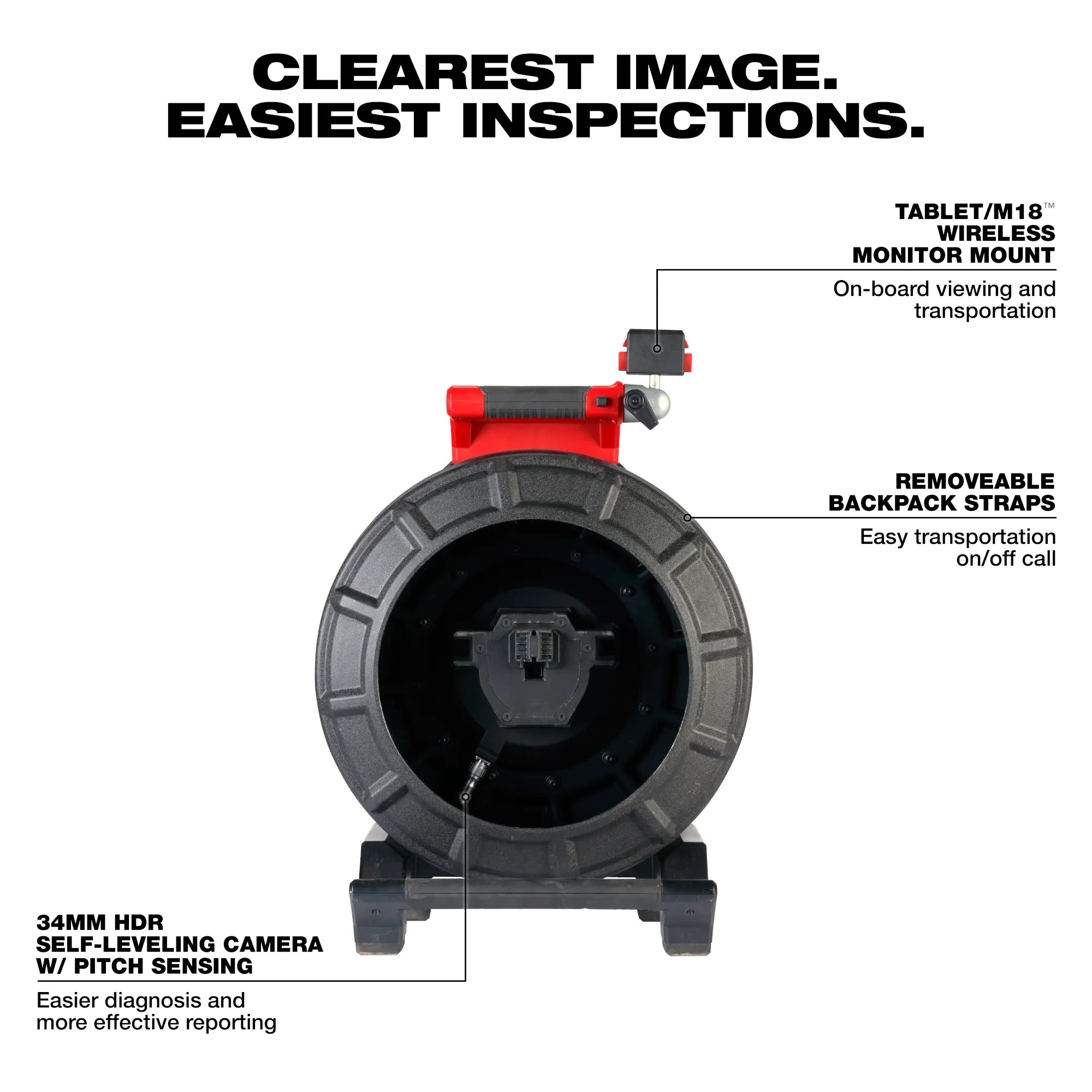 120’ Mid-Stiff Modular Pipeline Inspection Reel