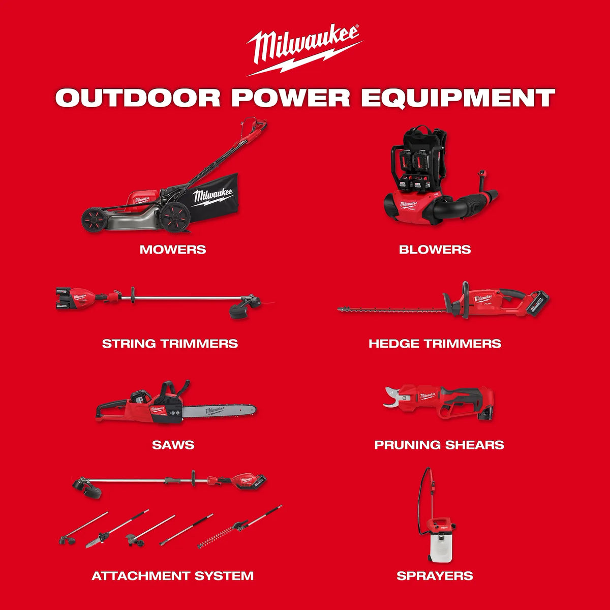 Milwaukee M18 FUEL Short Pole Hedge Trimmer – Configuration Options