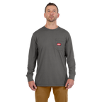Milwaukee GRIDIRON Pocket T-Shirt - Long Sleeve - Gray