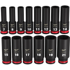 14PC SHOCKWAVE™ Impact Duty 3/8" Drive Metric Deep 6 Point Socket Set - 49-66-7008 - image 2