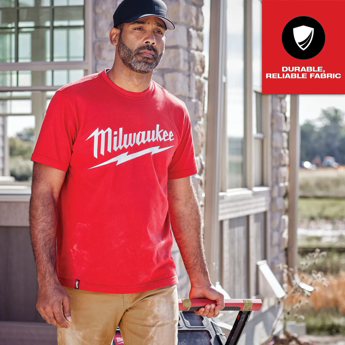 Milwaukee Heavy Duty Tee - Short Sleeve Logo Red L | 607R-L