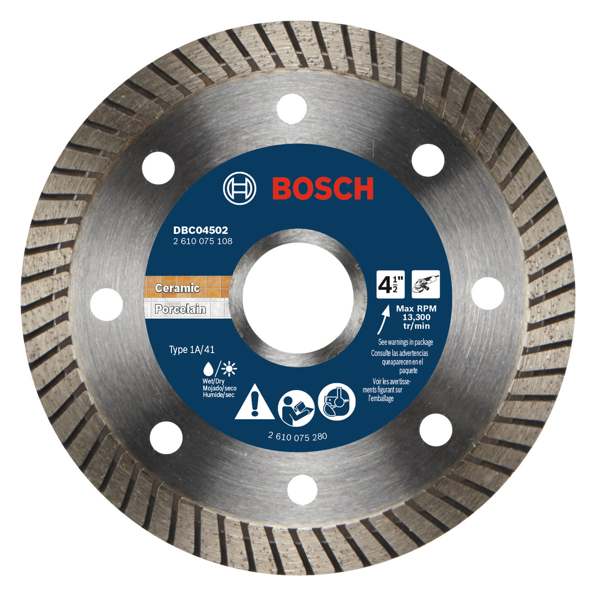 Bosch DBC04502 4-1/2 In. Premium Specialized Turbo Rim Blade for Precise Cuts