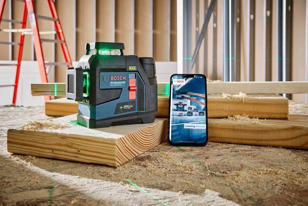 Bosch GLL330-42CGL 12V Max 360⁰ Connected Green-Beam Three-Plane Leveling and Alignment Laser with (1) 12V Battery