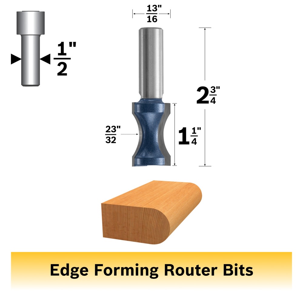 Bosch 84440M 23/32 In. x 1-1/4 In. Carbide Tipped Convex Edging Bit