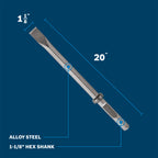 Bosch HS2163 20 In. 1-1/8 In. Hex Narrow Chisel