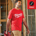 Milwaukee Heavy Duty Tee - Short Sleeve Logo Red L | 607R-L