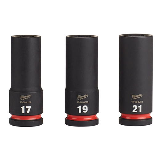 3PC SHOCKWAVE™ Impact Duty 1/2" Drive Metric Deep 6 Point Socket Set - 49-66-7025 - image 2