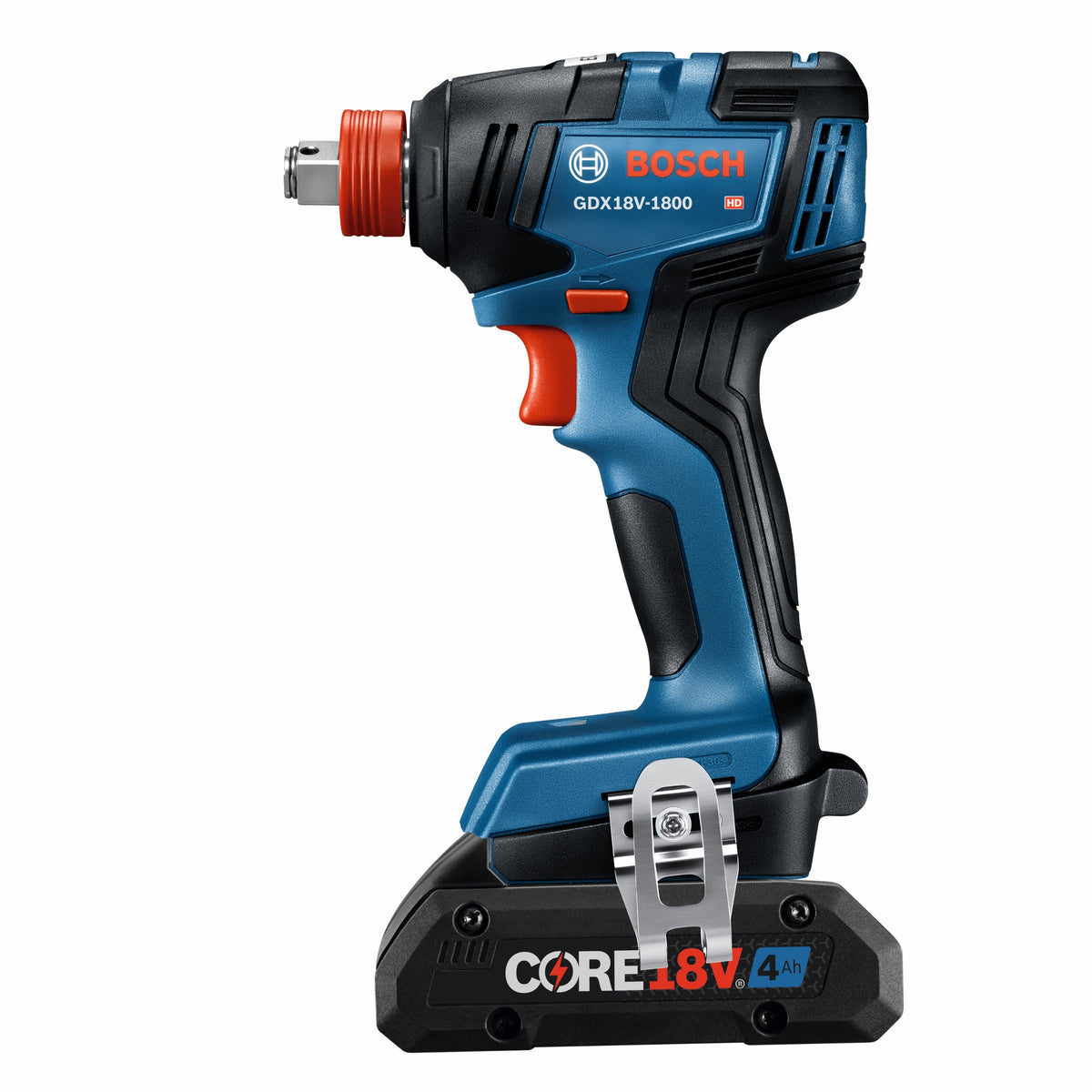 Bosch GXL18V-233B25 18V 2-Tool Combo Kit with 1/2 In. Hammer Drill/Driver, Two-In-One 1/4 In. and 1/2 In. Bit/Socket Impact Driver/Wrench and (2) CORE18V 4 Ah Advanced Power Batteries
