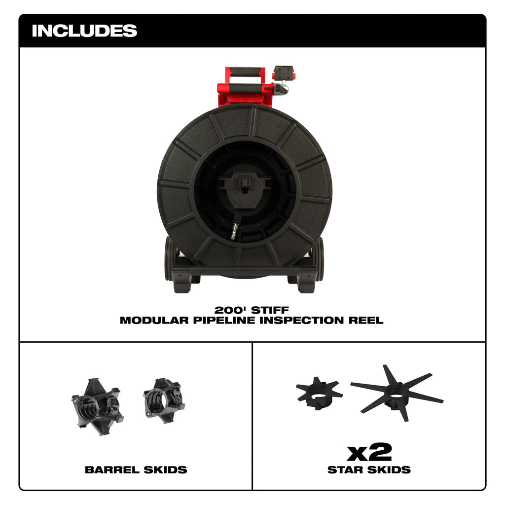 200’ Stiff Modular Pipeline Inspection Reel